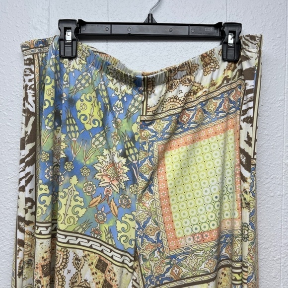 Chico's Patchwork Pull On Womens Pants Large Bohemian Free Spirited Hippie Beach - Picture 6 of 15